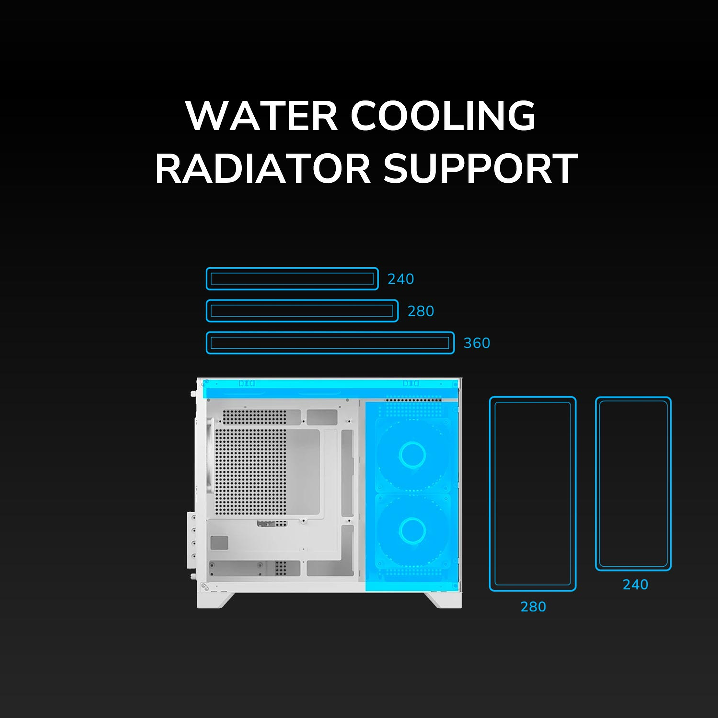 Gabinete Gamer Cougar Fv150 Mini  Rgb Black 3 Ventiladores 5