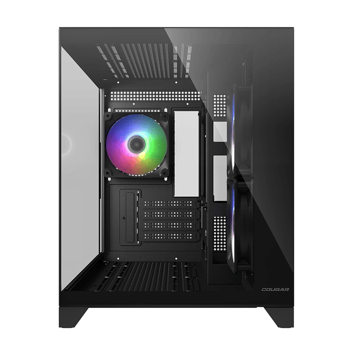 Gabinete Gamer Cougar Fv150 Mini  Rgb Black 3 Ventiladores 3