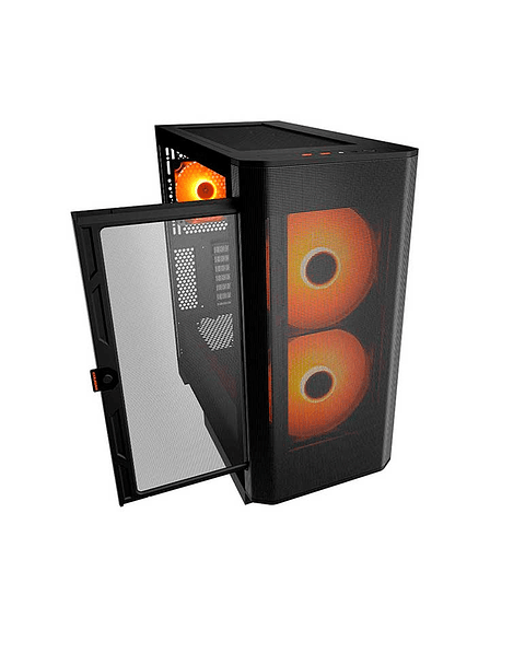 Gabinete Gamer Cougar Airface FLO Black 3 ventiladores incluidos 