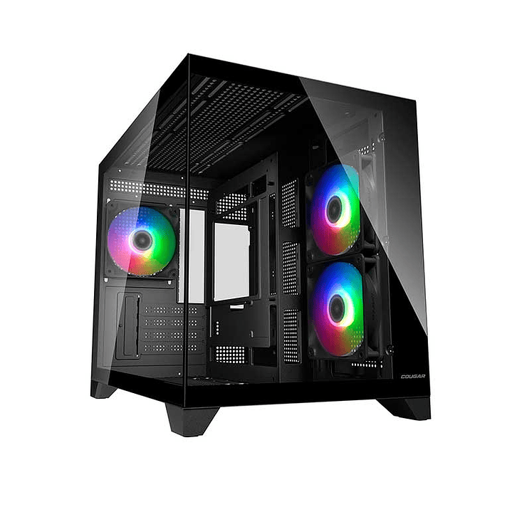 Gabinete Gamer Cougar Fv150 Mini  Rgb Black 3 Ventiladores 1