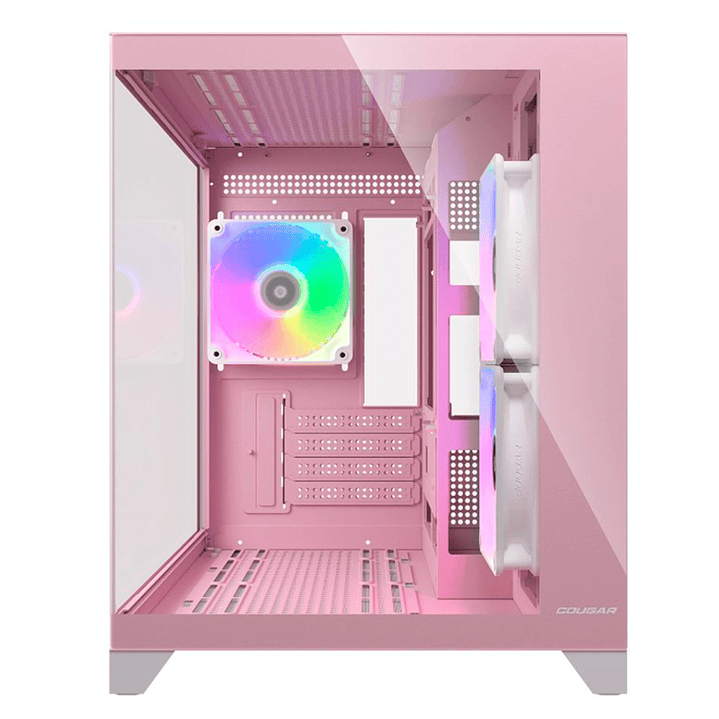 Gabinete Gamer Cougar Fv150 Mini Rgb PINK 3 Ventiladores 3