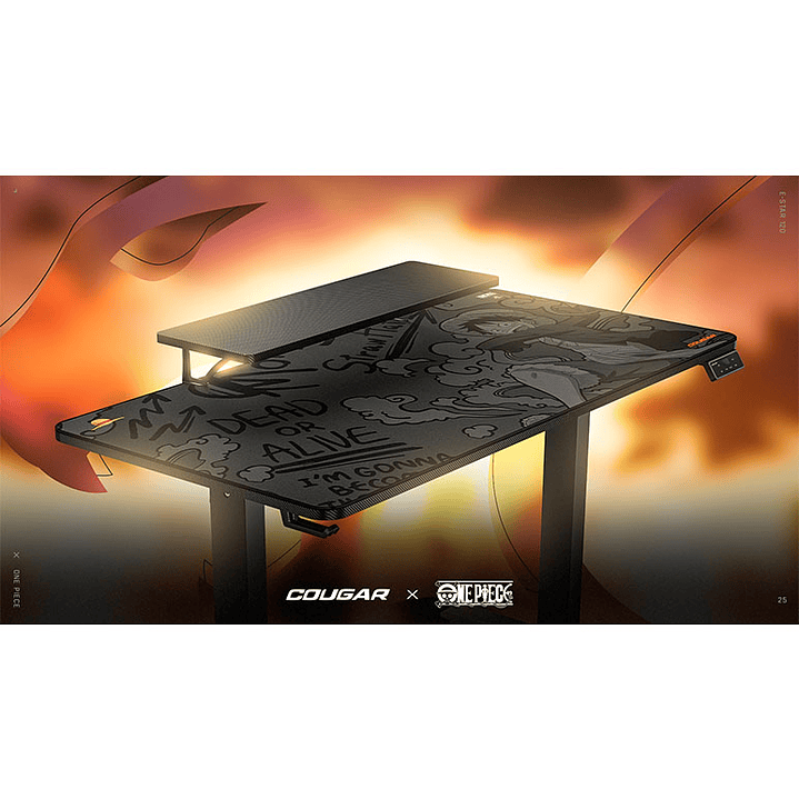 Escritorio eléctrico Cougar E-Star 120 LUFFY 2 configuraciones de memoria- - Edición limitada ONE PIECE 1