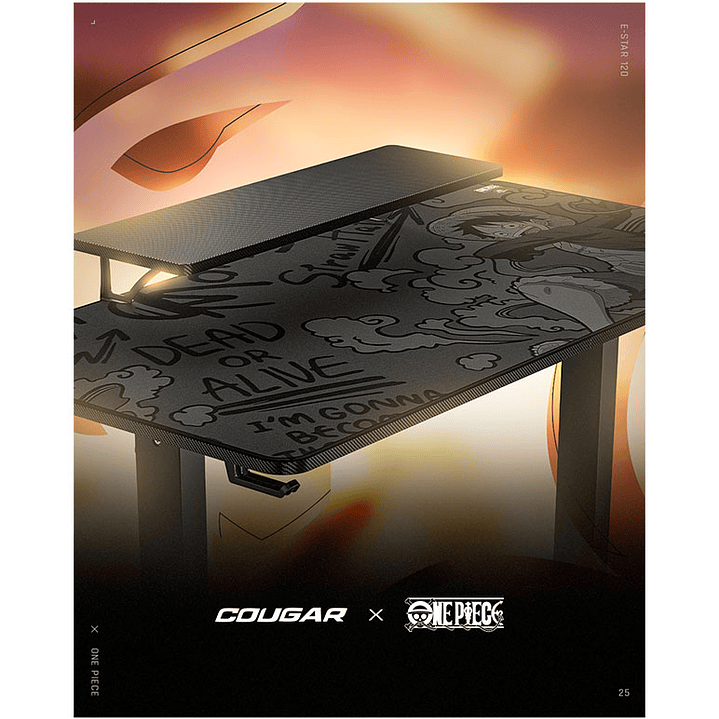 Escritorio eléctrico Cougar E-Star 120 LUFFY 2 configuraciones de memoria- - Edición limitada ONE PIECE 2