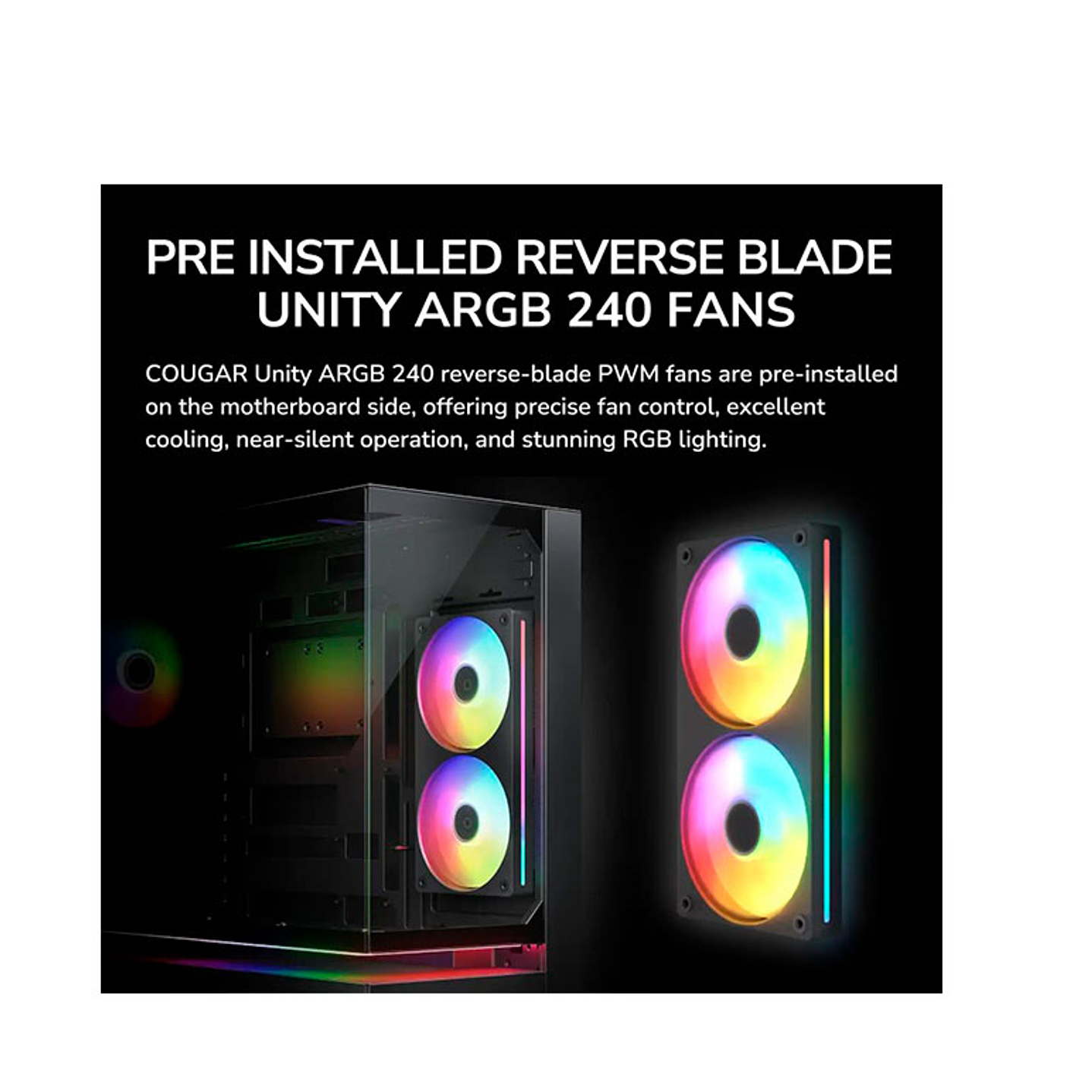 Gabinete Gamer Cougar CFV235  3 ventiladores incluidos 3