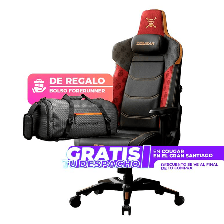 Silla profesional Gamer Cougar Armor EVO LUFFY + Bolso Cougar Forerunner de Regalo 1