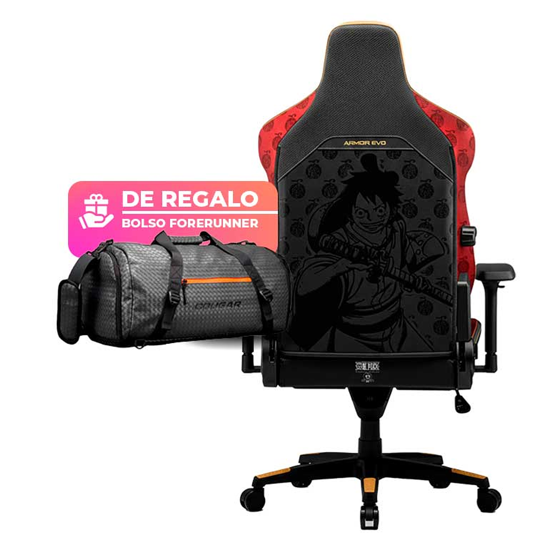 Silla profesional Gamer Cougar Armor EVO LUFFY + Bolso Cougar Forerunner de Regalo 2