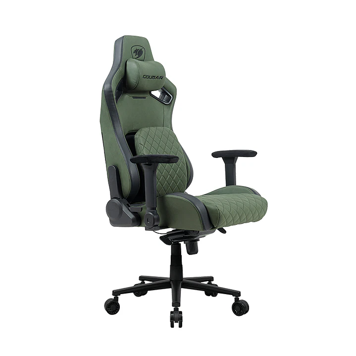 Silla Profesional Cougar Defensor S Army Green F  Apoyabrazos plegable 4D Cuero PVC suave 3