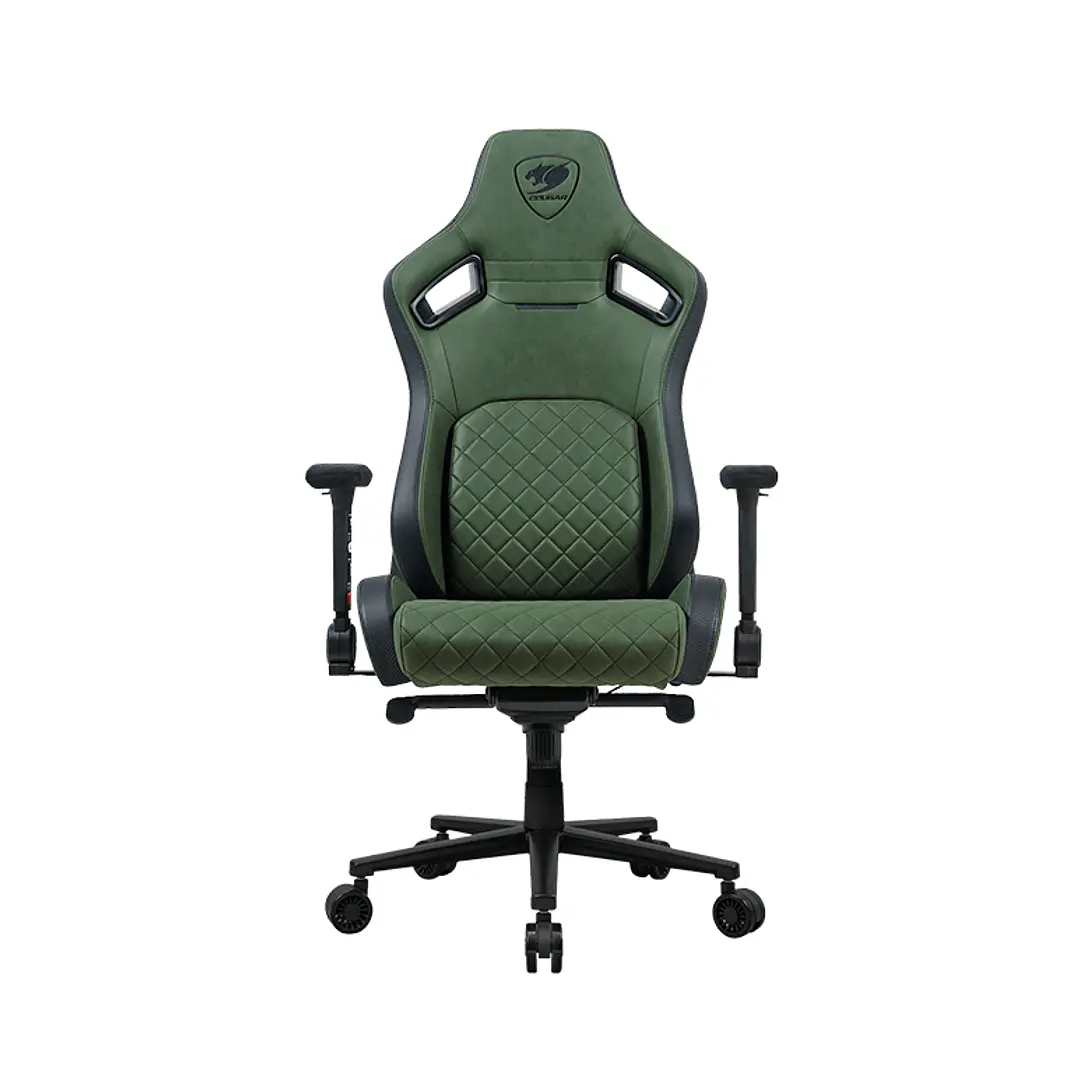 Silla Profesional Cougar Defensor S Army Green F  Apoyabrazos plegable 4D Cuero PVC suave 5