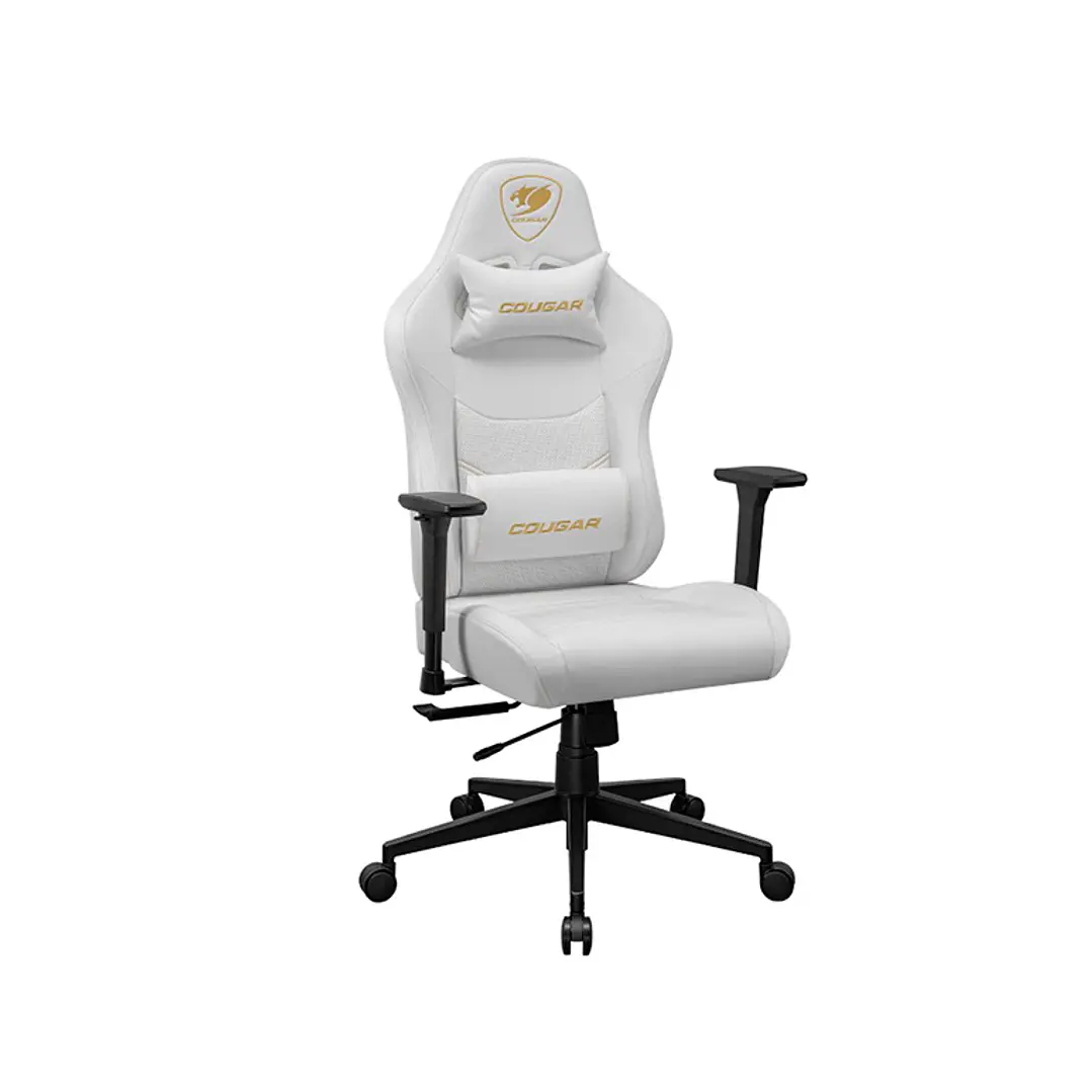 Silla Gamer Cougar PRYME White Cuero Reposabrazos 3D 1