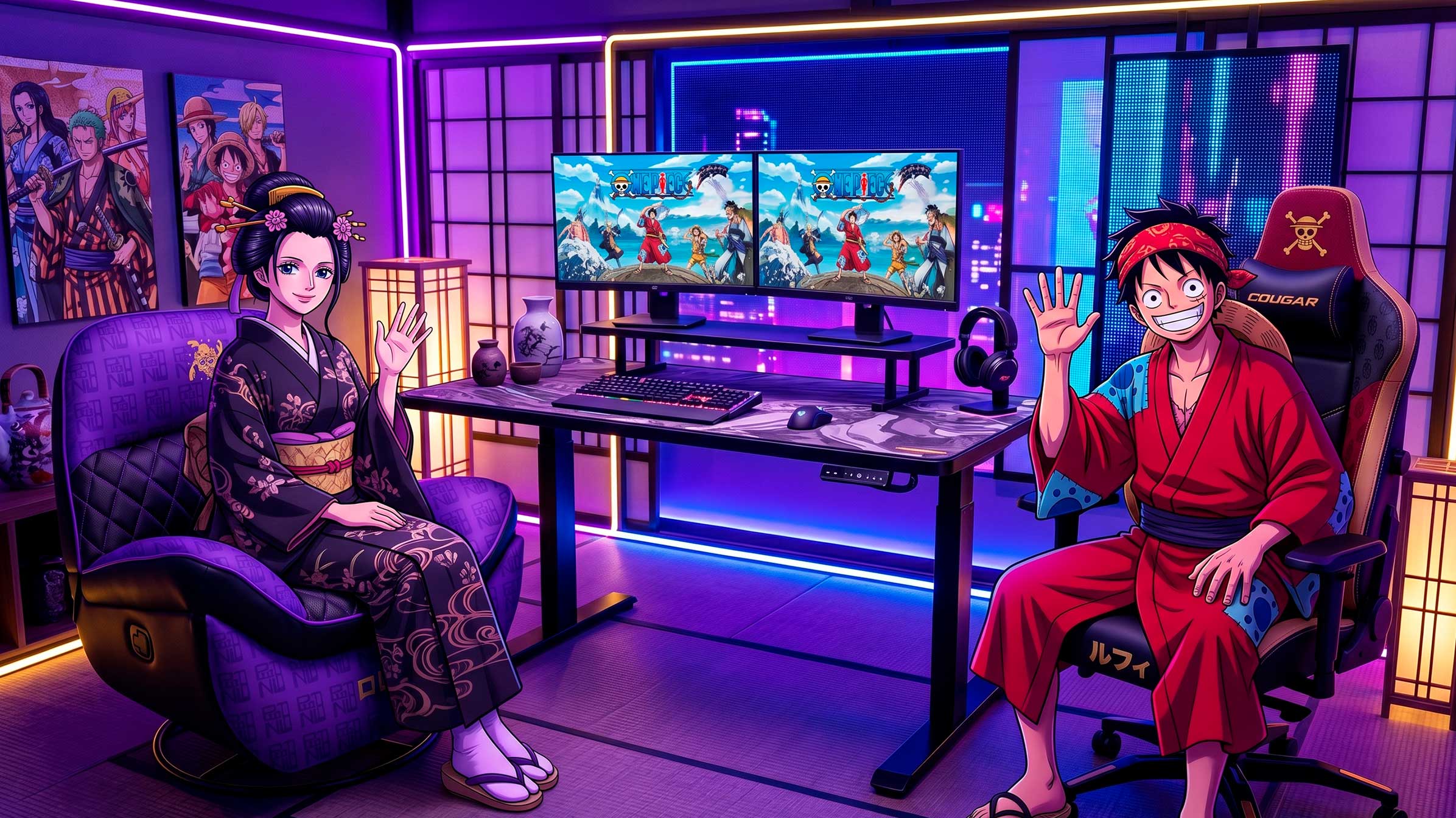 💀 COUGAR x ONE PIECE: cuando tu setup deja de ser setup… y se convierte en leyenda