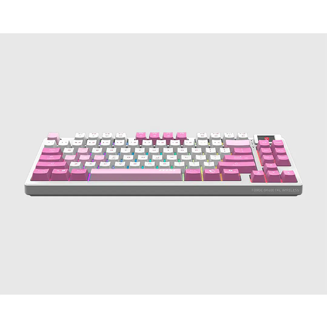 Teclado Mecanico MSI Forge GK600 TKL VIOLET US Wireless y Bluetooth  5