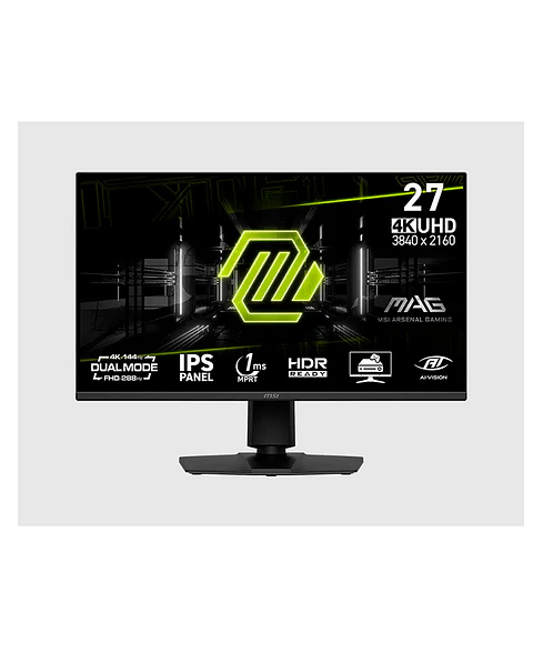 Monitor Gamer MSI 27” MAG 275UPD E14 4K UHD DUAL MODE 144HZ/288HZ 1ms