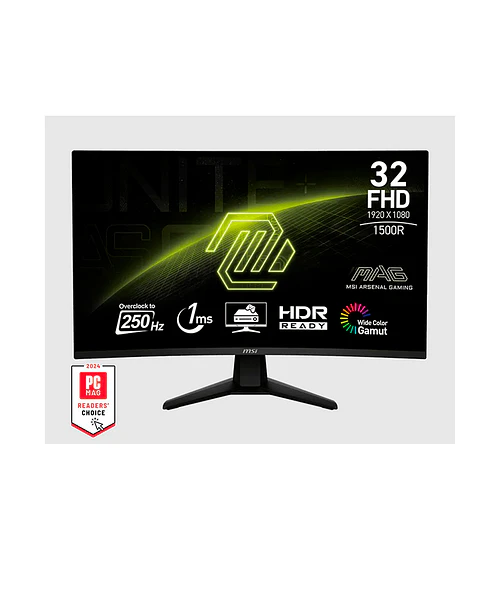 Monitor Gamer Curvo MSI 32” MAG 32C6X 250HZ 1MS