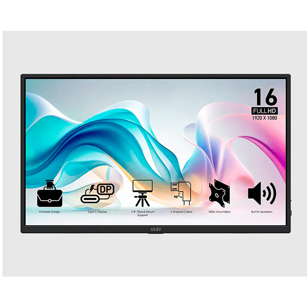 Monitor MSI Portable 15.6” IPS FHD 60 Hz 4ms PRO MP165 E6 1