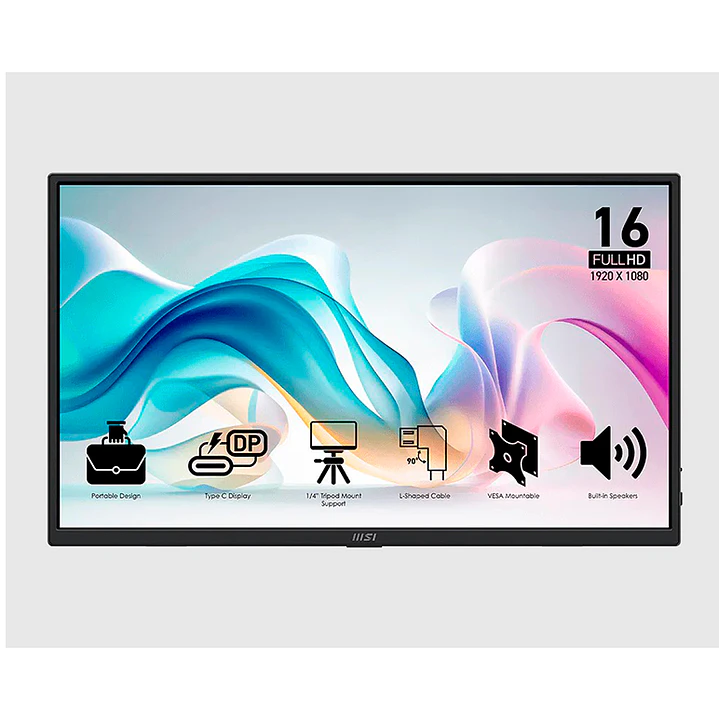 Monitor MSI Portable 15.6” IPS FHD 60 Hz 4ms PRO MP165 E6 1