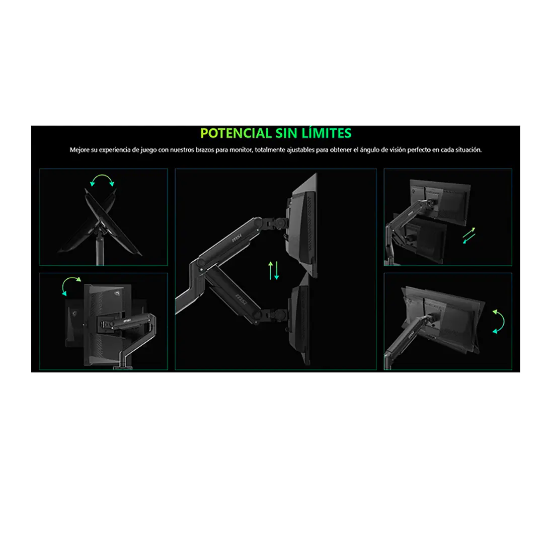 Soporte Doble MSI para monitores alta resistencia MAG MT201D 8