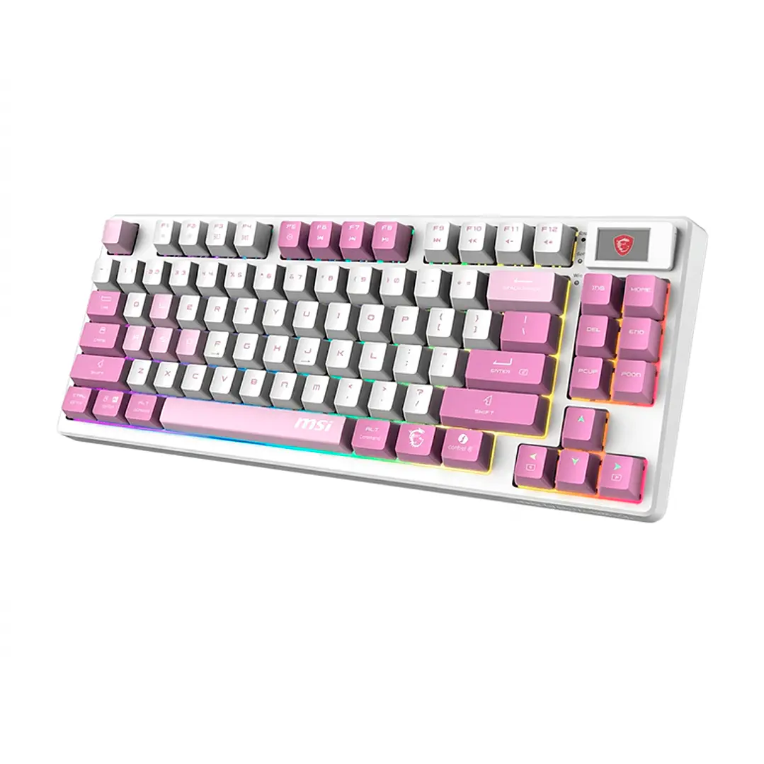 Teclado Mecanico MSI Forge GK600 TKL VIOLET US Wireless y Bluetooth  4