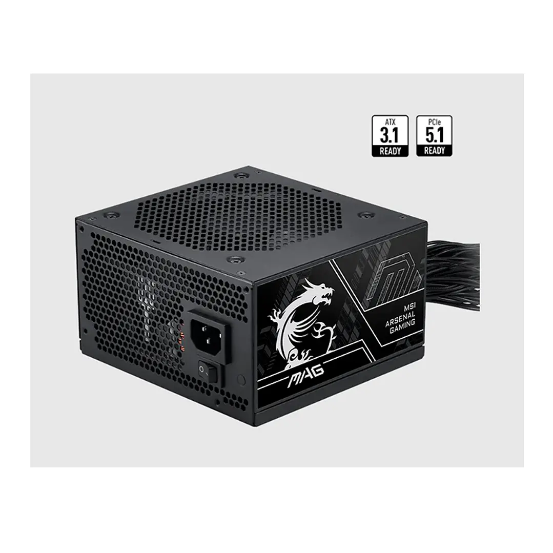 Fuente de poder MSI  750 W MAG A750BN PCIE5 III 1