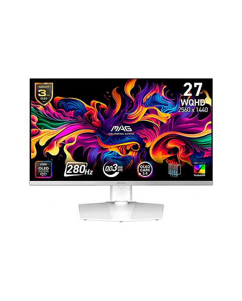 Monitor Gamer MSI 27” MAG 272QPW QD-OLED X28 280HZ 0.03ms