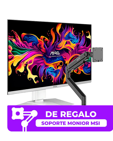 Combo Monitor Gamer MSI 27” MAG 272QPW QD-OLED X28 280HZ 0.03ms + Brazo MT201 de regalo