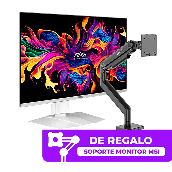 Combo Monitor Gamer MSI 27” MAG 272QPW QD-OLED X28 280HZ 0.03ms + Brazo MT201 de regalo 1