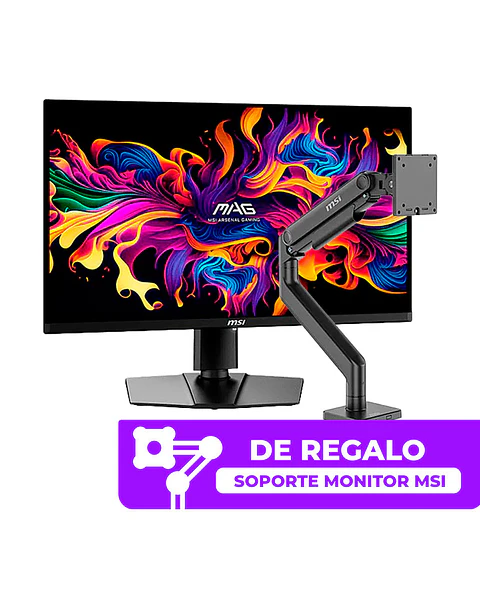 Combo Monitor Gamer MSI 27” MAG 271QPX QD-OLED 360HZ 0.03MS + Brazo MT201 de regalo