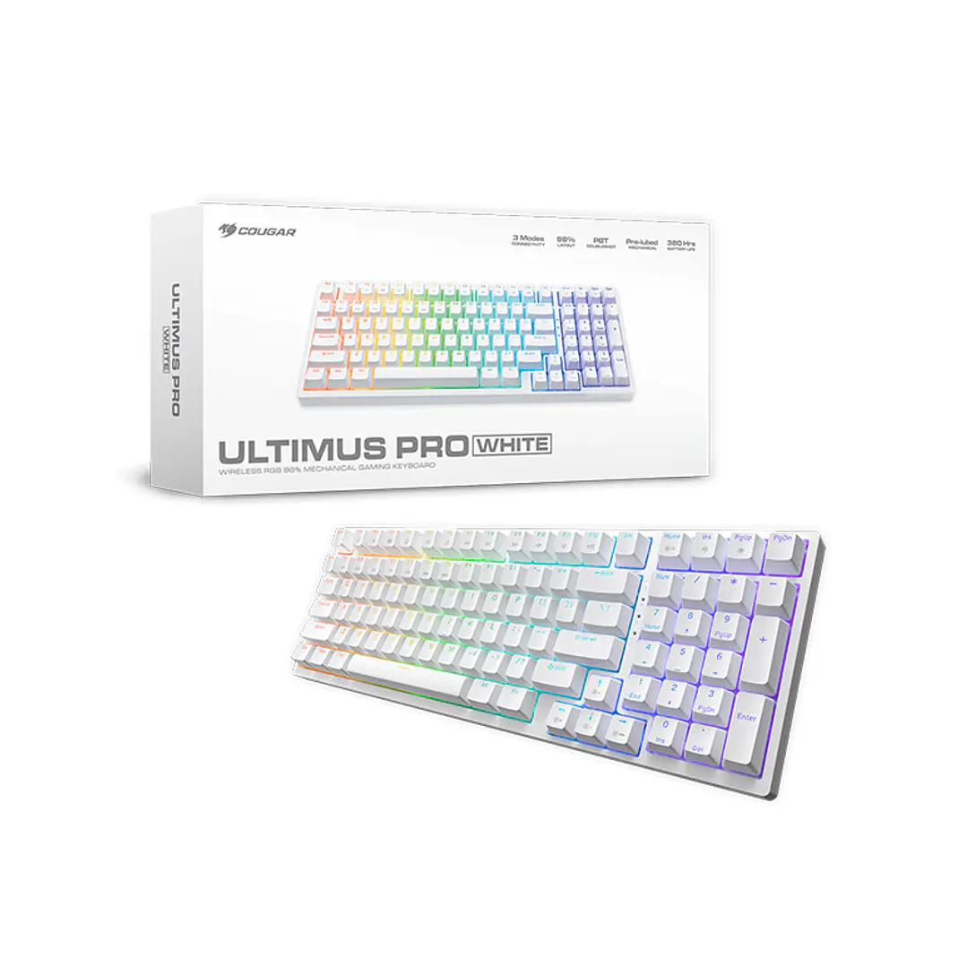 Teclado Mecánico Cougar ULTIMUS PRO Wireless RGB White 5