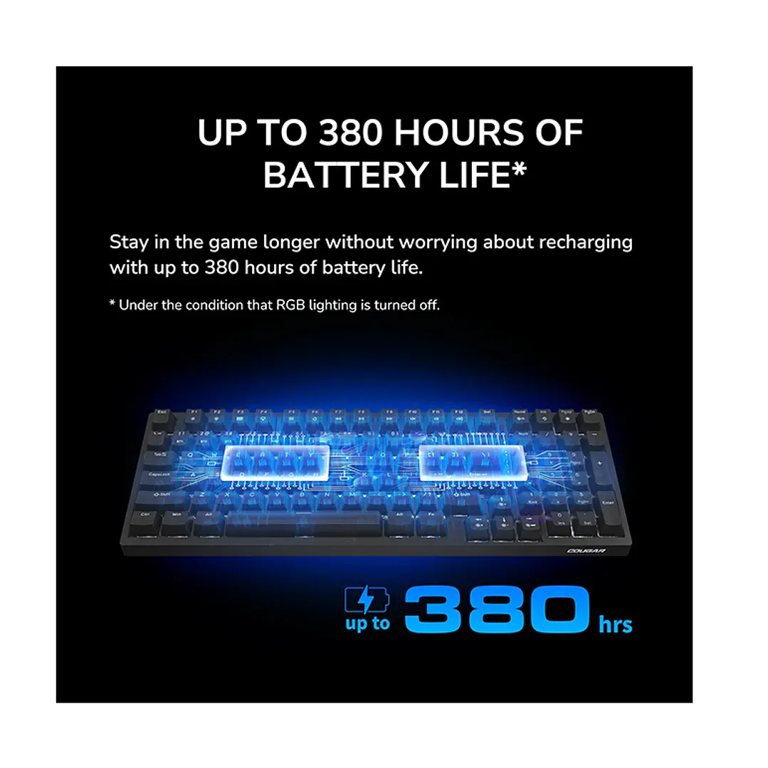 Teclado Mecánico Cougar ULTIMUS PRO Wireless RGB White 8