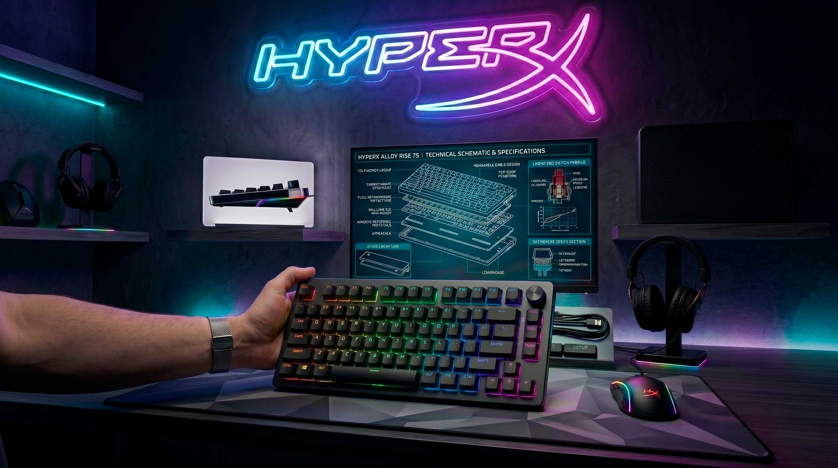 HyperX Alloy Rise 75 LATAM: el teclado mecánico con switches Red lineales y distribución en español que busca conquistar a los gamers chilenos