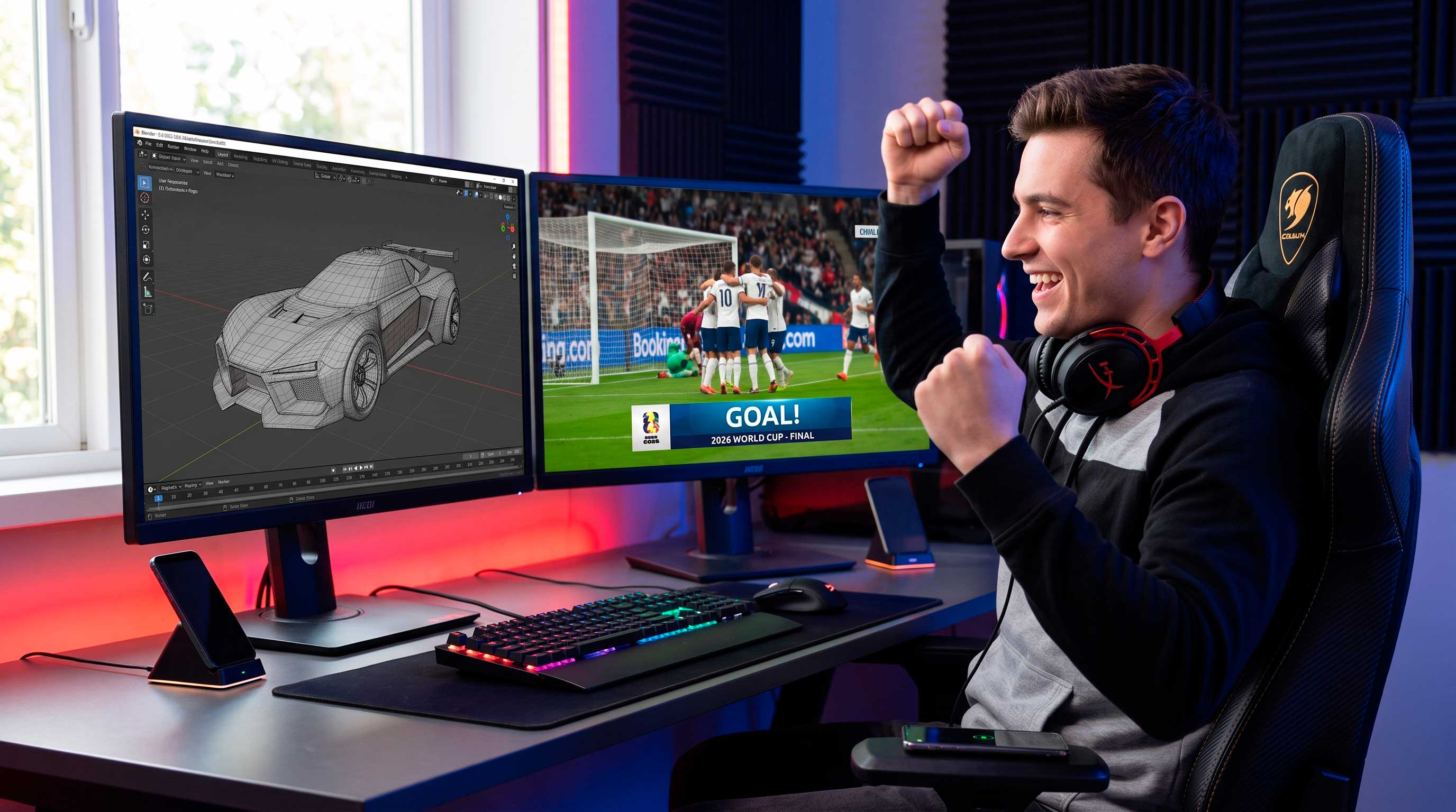 Trabaja desde casa sin perderte la Copa Mundial de la FIFA 2026: el setup que une productividad, fútbol y gaming