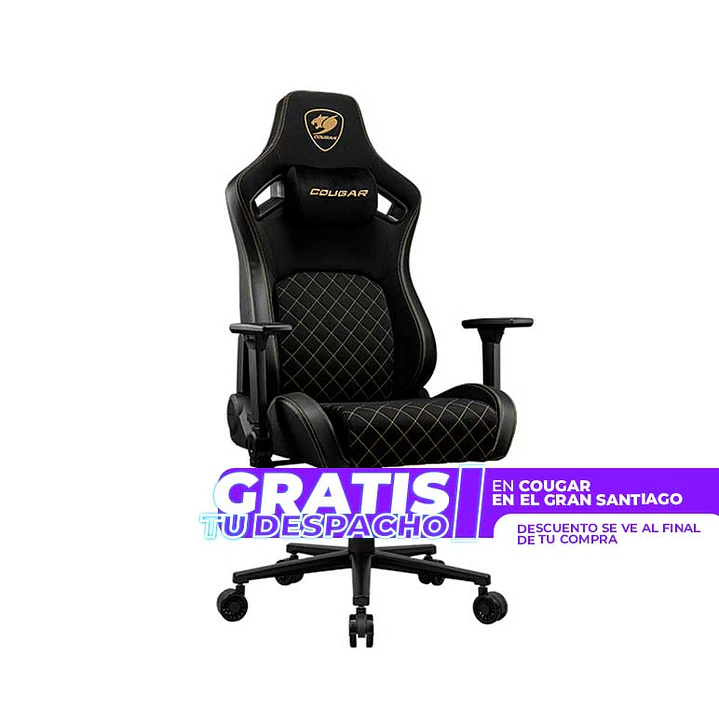 Silla Profesional Cougar Defensor Gold F Apoyabrazos plegable 4D Tela [CAJA ABIERTA] 1