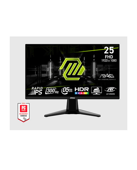 Monitor Gamer MSI 25” MAG 255XF FHD 300 Hz 0.5ms