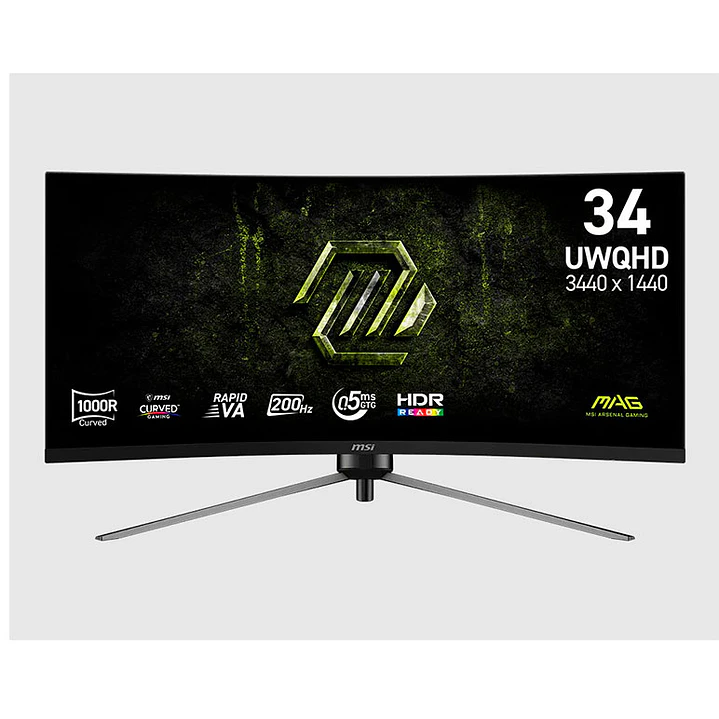 Monitor Gamer Curvo MSI 34” MAG 345CQRF E20 UWQHD 200 Hz 0.5ms 1