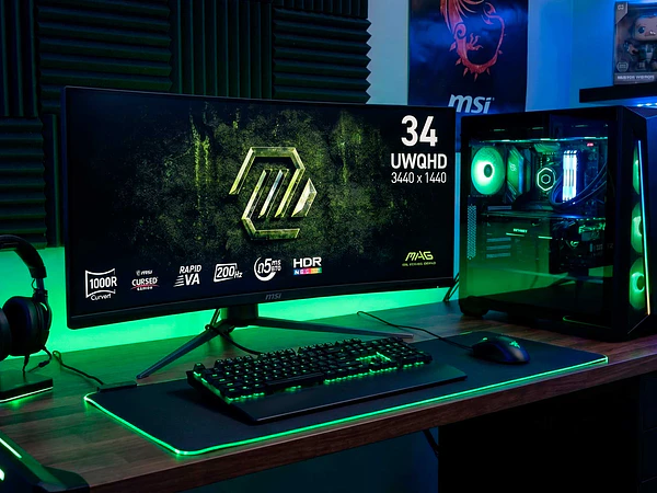 MSI MAG 345CQRF E20: 34 pulgadas para jugar, crear y trabajar con una visión más amplia