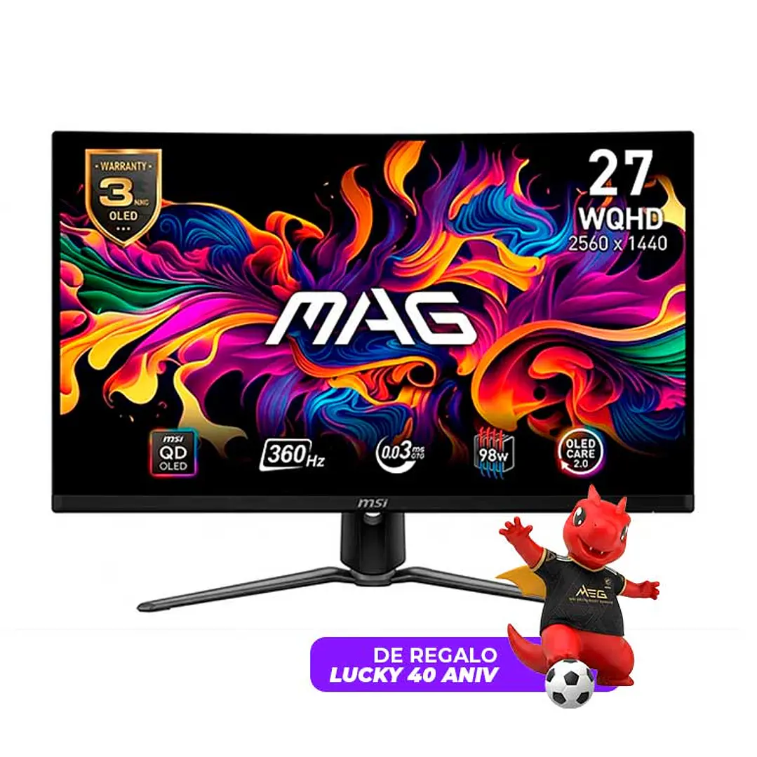 Monitor Gamer MSI 27” MAG 271QPX QD-OLED 360HZ 0.03MS 1