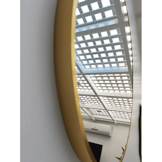 Espejo Metálico dorado 50 cm Diámetro 