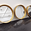 Set de 3 espejos dorados 17,5 cm diámetro