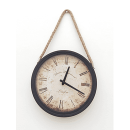 Reloj Metálico con Soga 30 cm diámetro