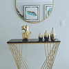 Espejo Metálico Atenea dorado  80 cm diámetro