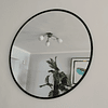 Espejo Metálico Atenea negro 80 cm diámetro