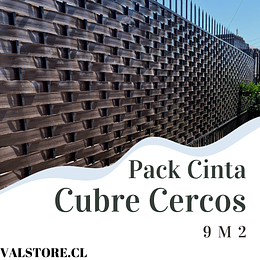 Pack Cinta Plástica Café cubre cerco 9M2