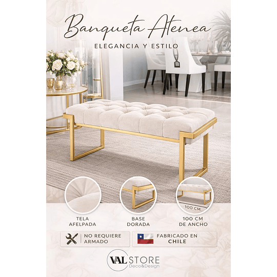 Banqueta Atenea 100x50x40 cm