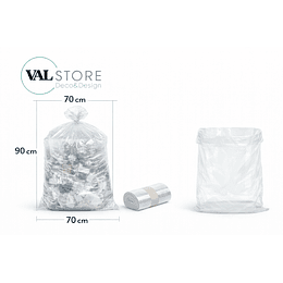 Bolsa Basura Transparente 70×90 cm – 22 Micras ﻿﻿﻿﻿| Master 70 Pack (700 Bolsas)