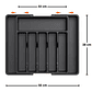 Organizador de Cubiertos de Cocina Extensible y Extraible Negro - Miniatura 5