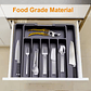 Organizador de Cubiertos de Cocina Extensible y Extraible Negro - Miniatura 4