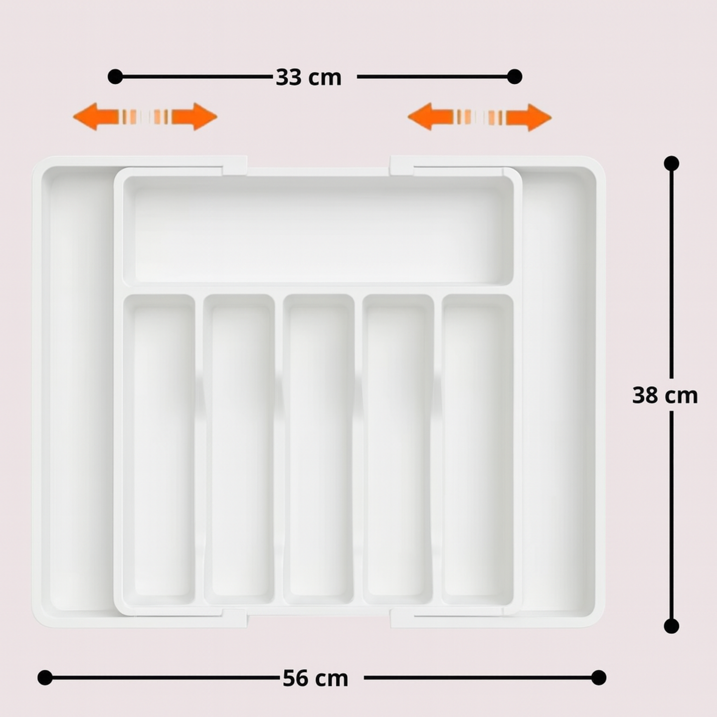 Organizador de Cubiertos de Cocina Extensible y Extraíble Banco 4