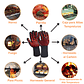Guantes Parrilleros Alta Temperatura también para Cocina y Horno Rojos - Miniatura 6