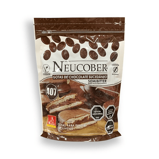 Cobertura De Chocolate Neucober 407 Alto Rendimiento 1 kg