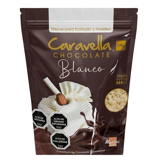 Cobertura De Chocolate Caravella Blanco 1kg
