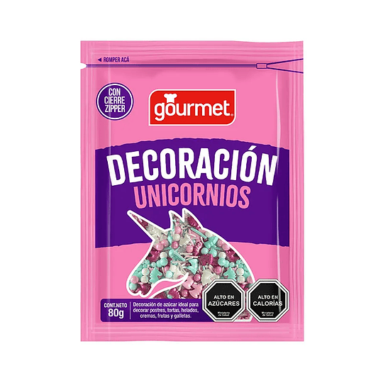 Decoración Unicornios 80g gourmet